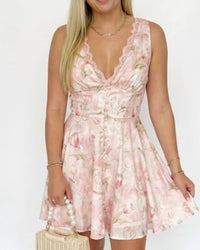Lulus - Shy Button Front Mini Dress