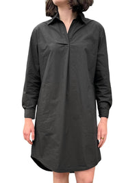Luna Luz - Belleville Shirt Dress - black - clothing - cotton