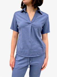 Luna Luz - Pony Short Sleeve Polo - clothing - cotton - purple