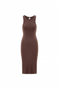 Lune Active - Mila Soft Midi Dress - brown - clothing - dresses