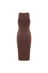 Lune Active - Mila Soft Midi Dress - brown - clothing - dresses