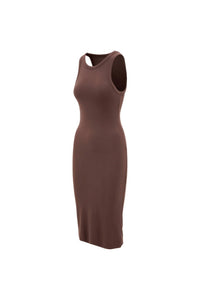 Lune Active - Mila Soft Midi Dress - brown - clothing - dresses