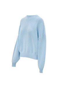 Lune Active - Olly Crochet Sweater - blue - clothing - long - skirts