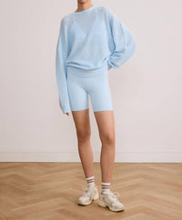 Lune Active - Olly Crochet Sweater - blue - clothing - long - skirts