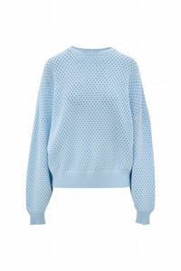 Lune Active - Olly Crochet Sweater - blue - clothing - long - skirts