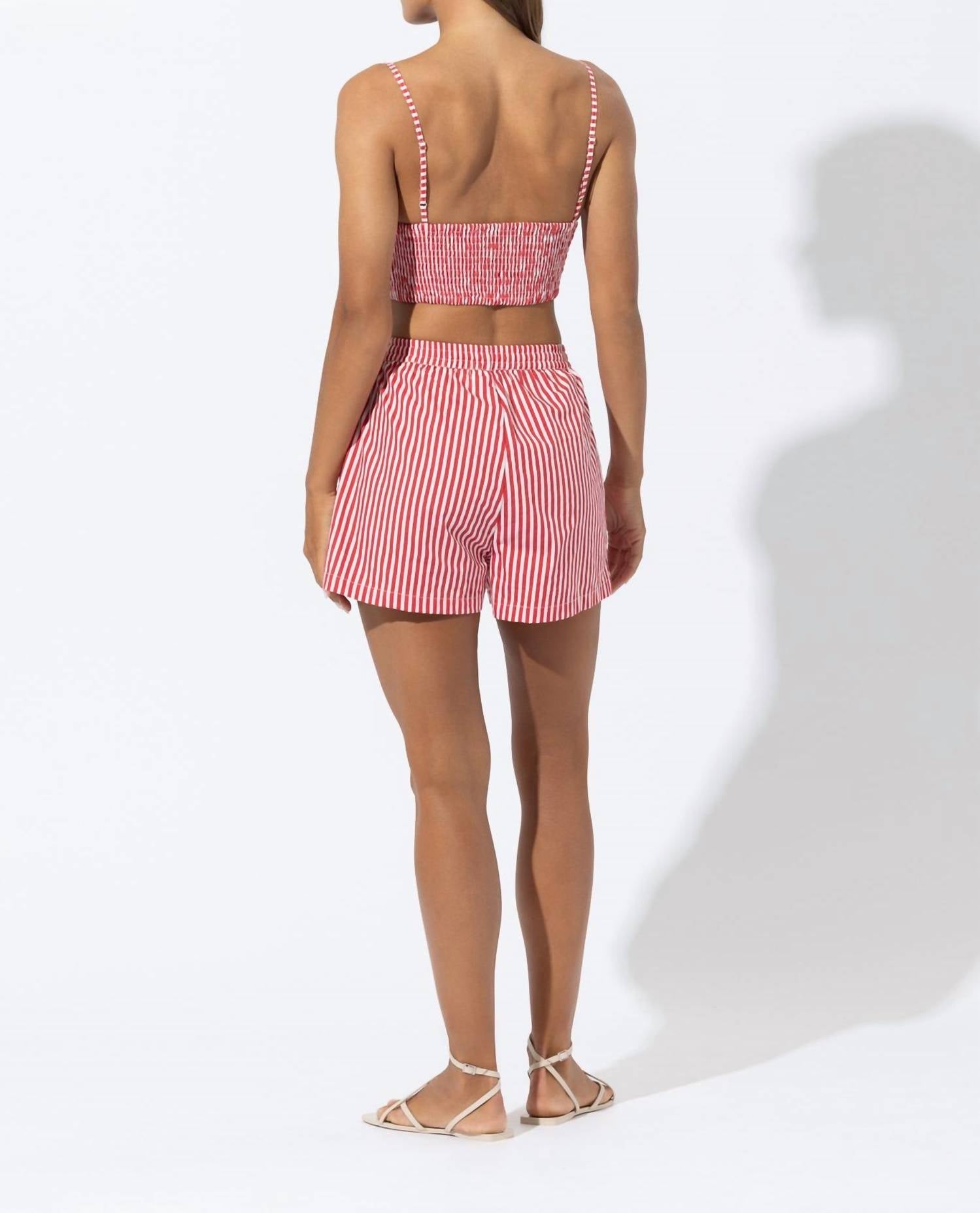 Lusana - Donovan Poplin Short - clothing - cotton - high - waist