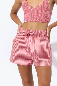 Lusana - Donovan Poplin Short - clothing - cotton - high - waist