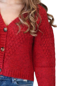 Lush - Knit Button Down Sweater