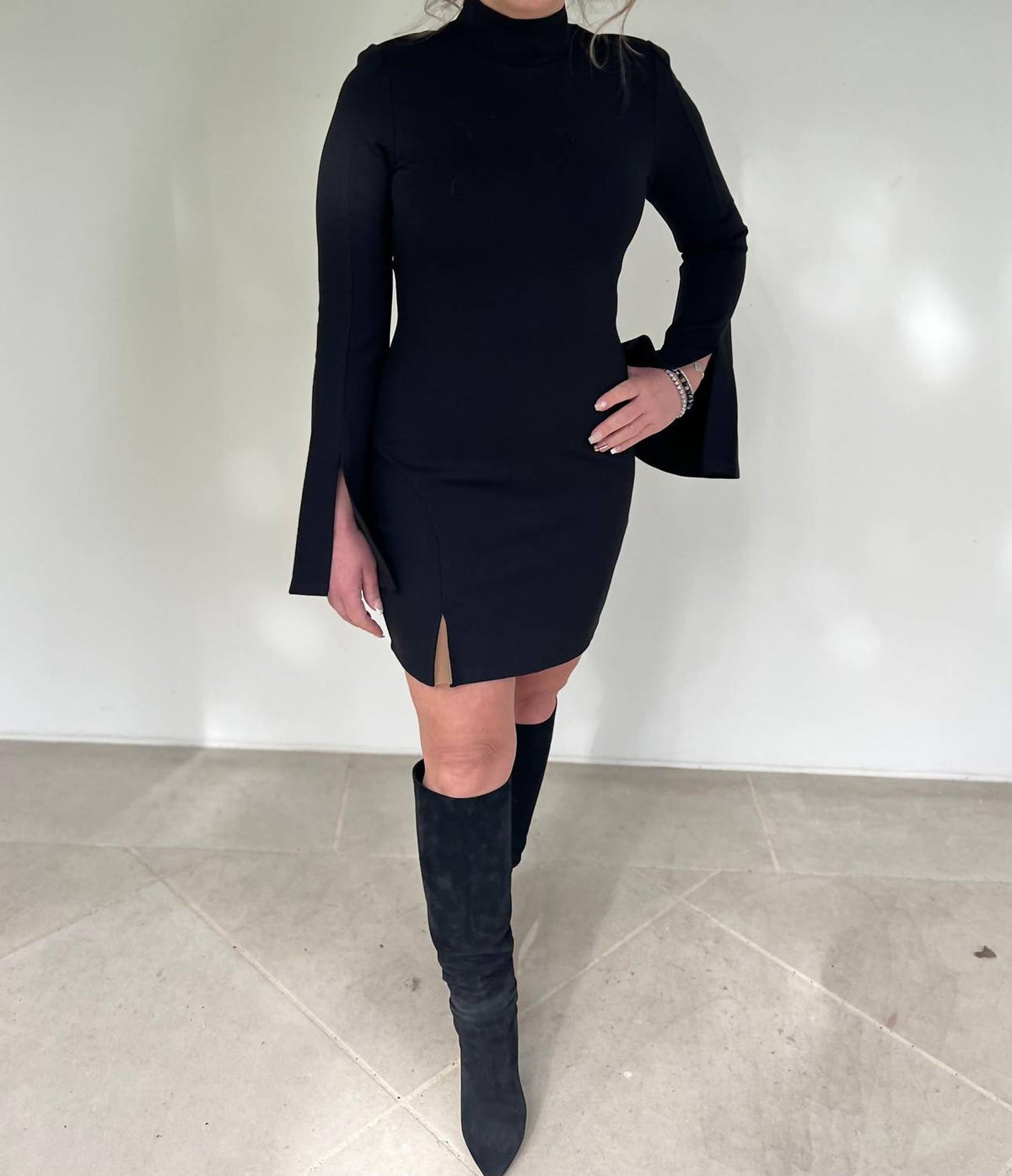Lush - Wide Bell Sleeve Mini Dress