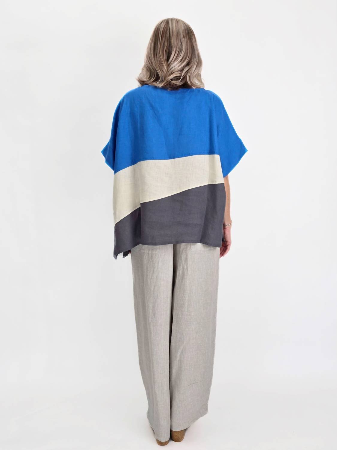 Luukaa - Breeze Top/ Triple Blue - blouses - blue - clothing