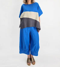 Luukaa - Breeze Top/ Triple Blue - blouses - blue - clothing