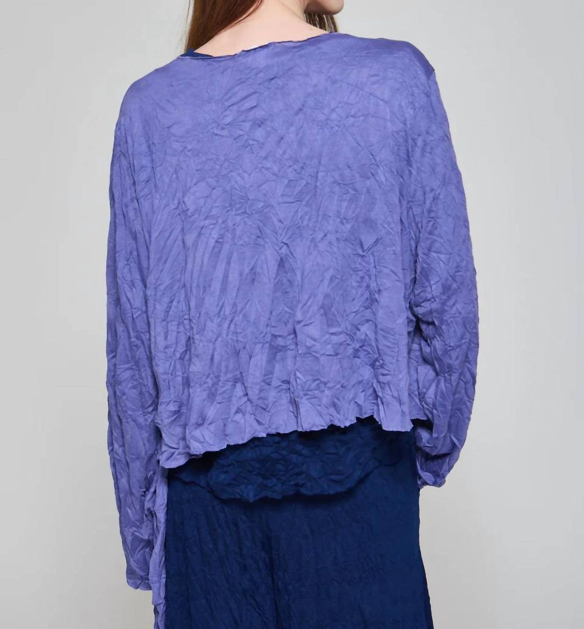 Luukaa - Cirella Wrinkled Viscose Jersey Wrap Top