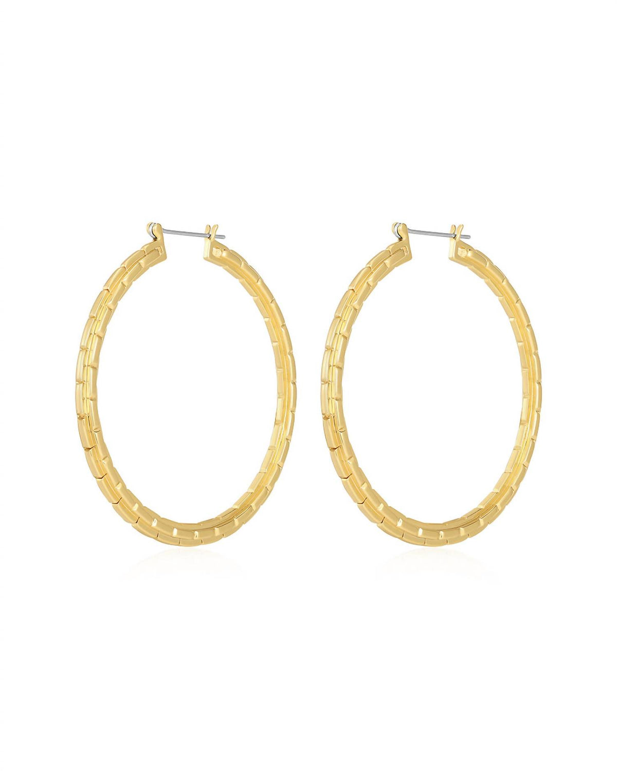 Luv Aj - Women's Chloe Chain Hoops Earrings