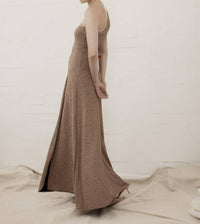 Luxe De Valentina - One Shoulder Como Maxi Dress - clothing - dresses - gold