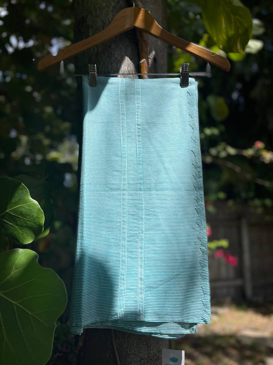 Luxe Isle - Stripe Paréo - clothing - cotton - green