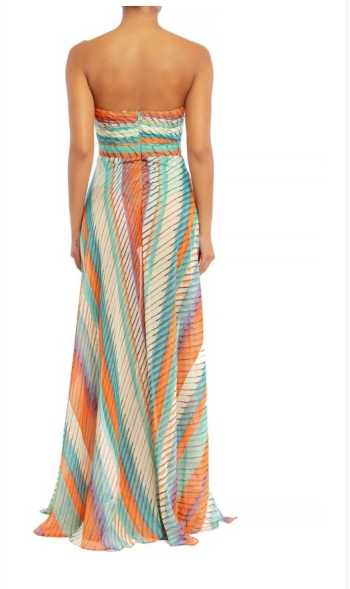 Luxxel - Mya Strapless Slit Maxi Dress - clothing - dresses - maxi