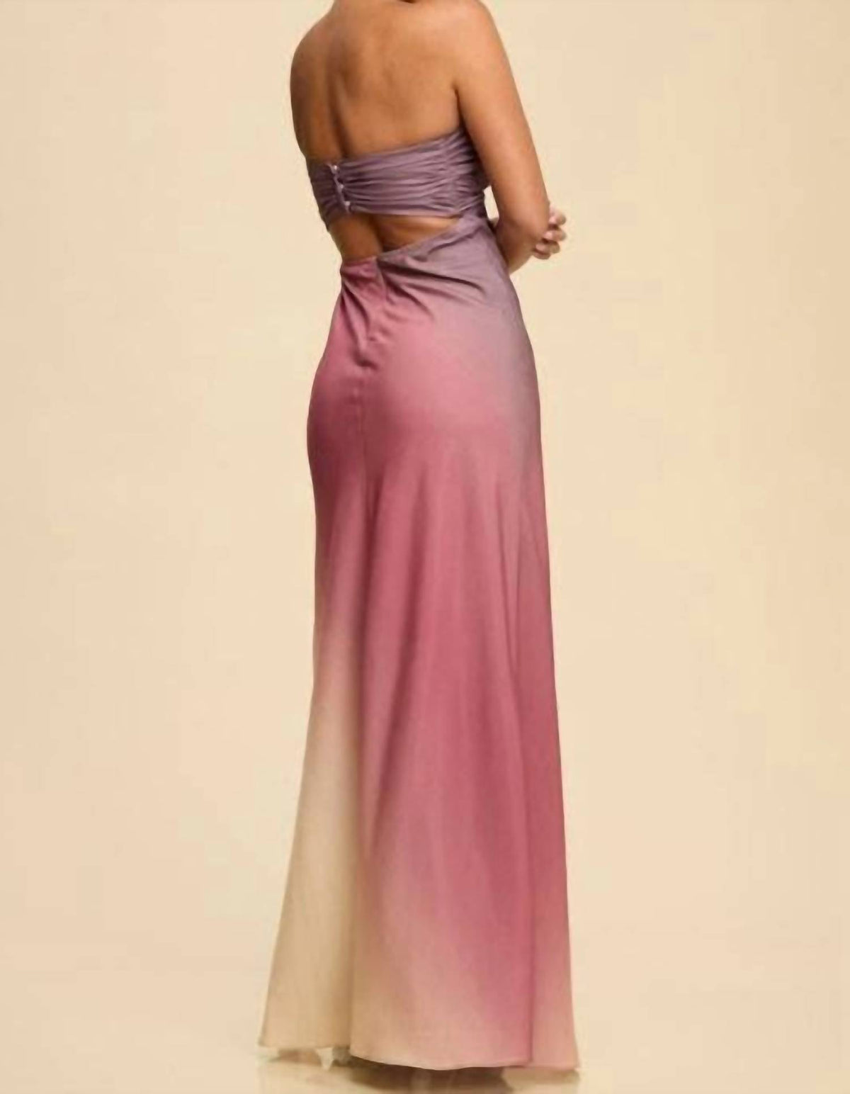 Luxxel - Ombre Shoulder Off Maxi Dress