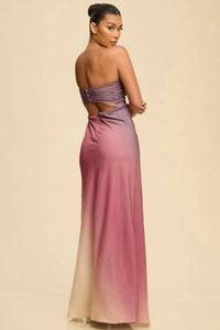 Luxxel - Ombre Shoulder Off Maxi Dress