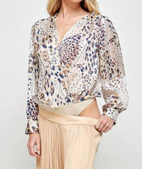 Luxy Usa - Sheer Leopard Print Bodysuit