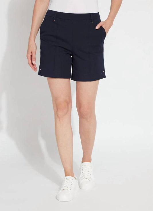 Lysse - Amanda Stretch Twill Short - blue - clothing - cotton - blend
