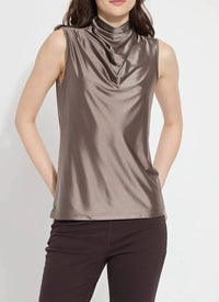Lysse - Irina Stretch Satin Turtleneck Top