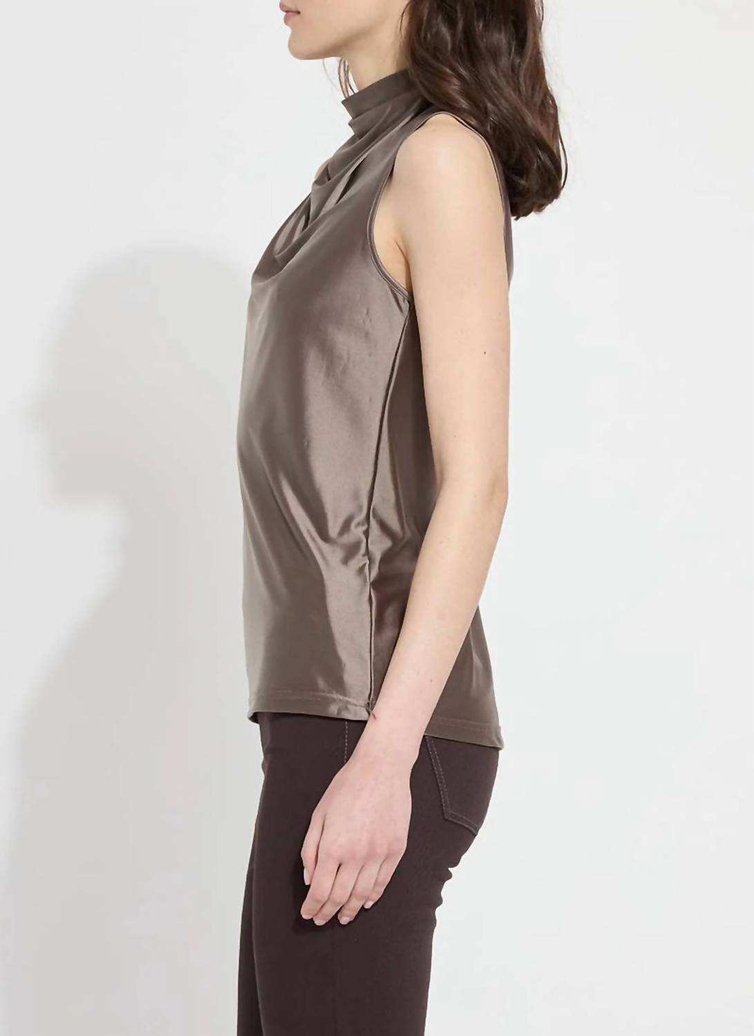 Lysse - Irina Stretch Satin Turtleneck Top