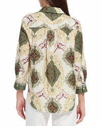 Lysse - Ishani Roll Tab Printed Shirt