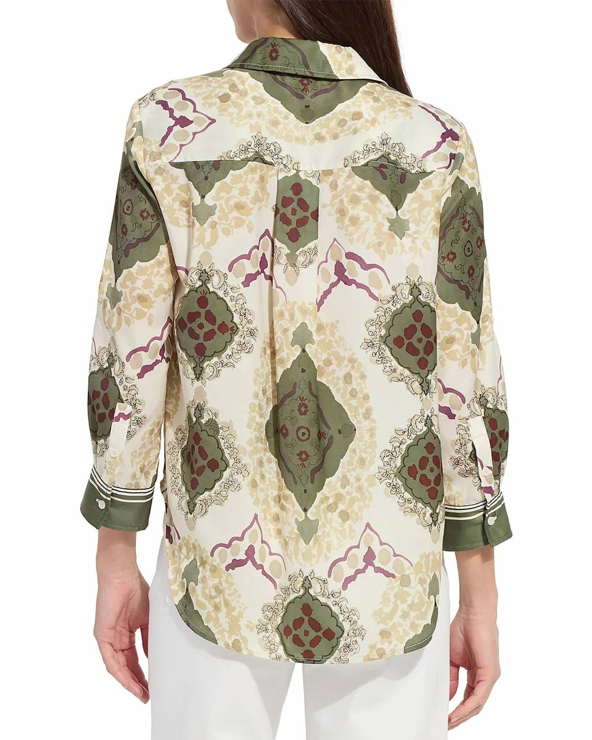Lysse - Ishani Roll Tab Printed Shirt