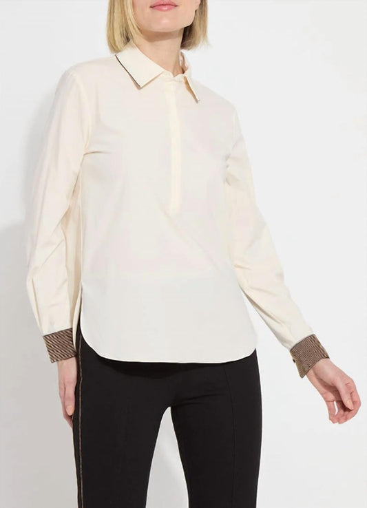 Lysse - Jamie Beaded Shirt - beige - clothing - shirts
