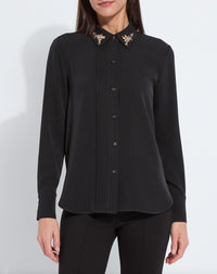 Lysse - Lizeth Embellished Tuxedo Shirt
