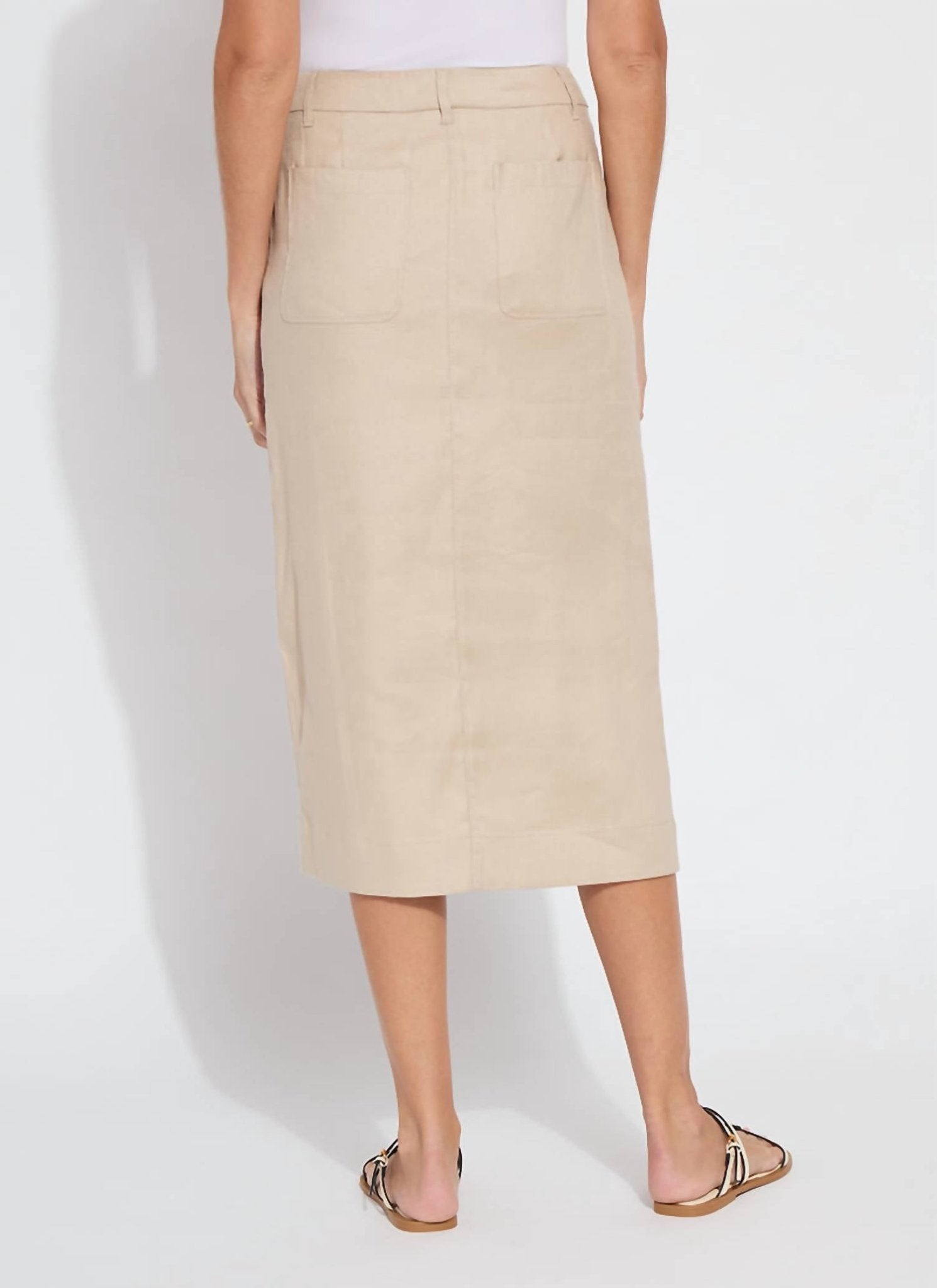 Lysse - Nixie Linen Long Pencil Skirt - beige - clothing - pencil