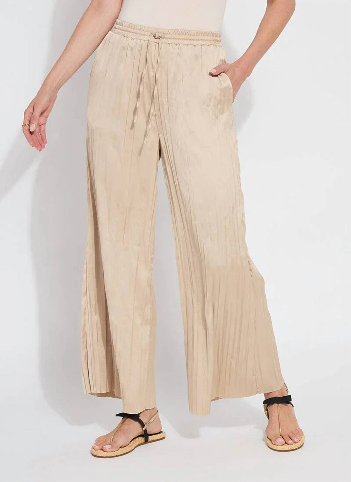 Lysse - Packable Pleated Palazzo 28" Inseam Pant