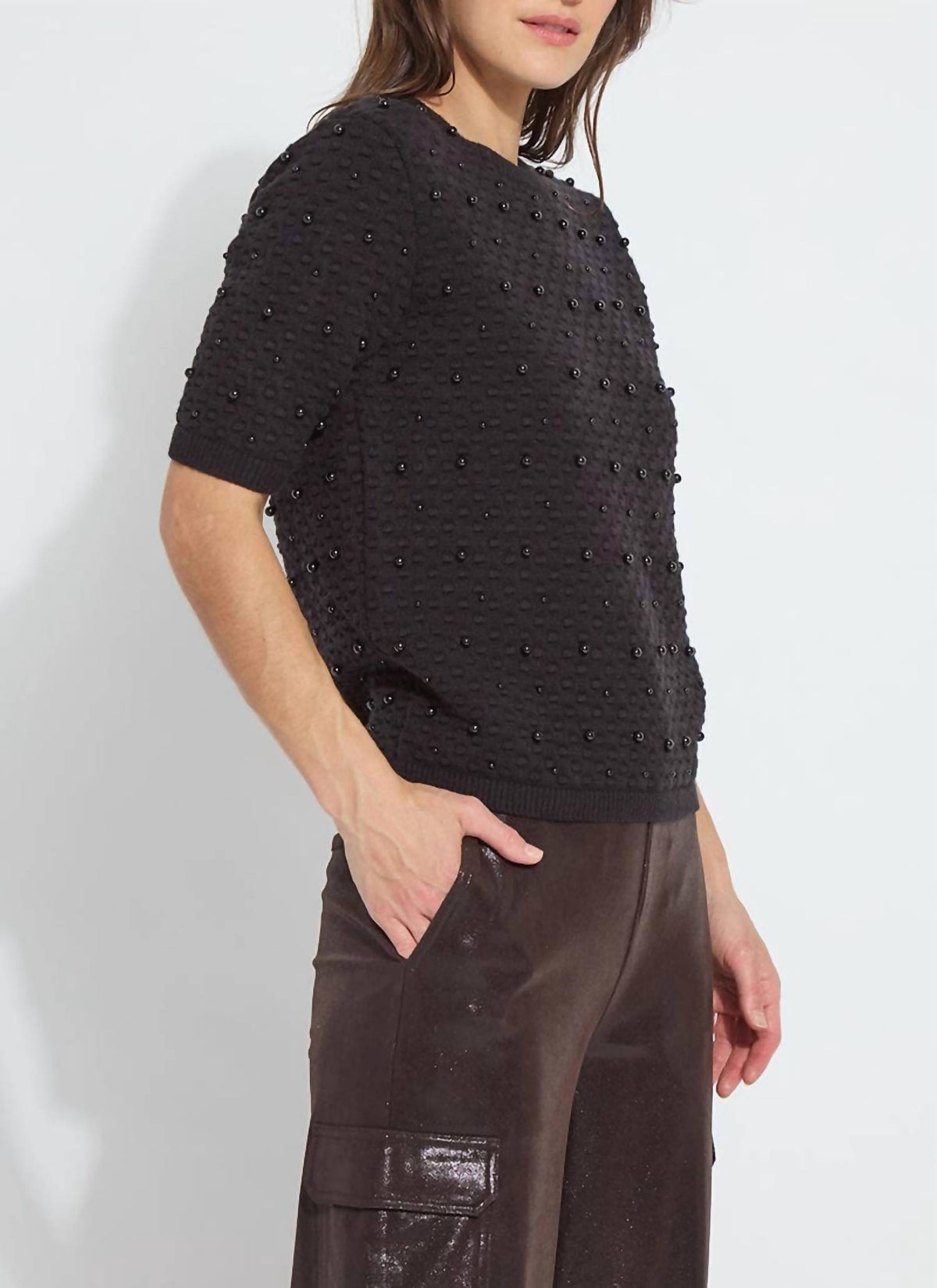 Lysse - Valentina Pearl Short Sleeve Sweater