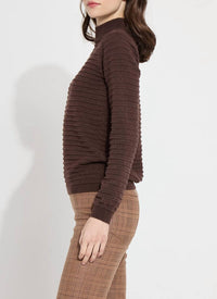 Lysse - Valery Smocked Mock Sweater