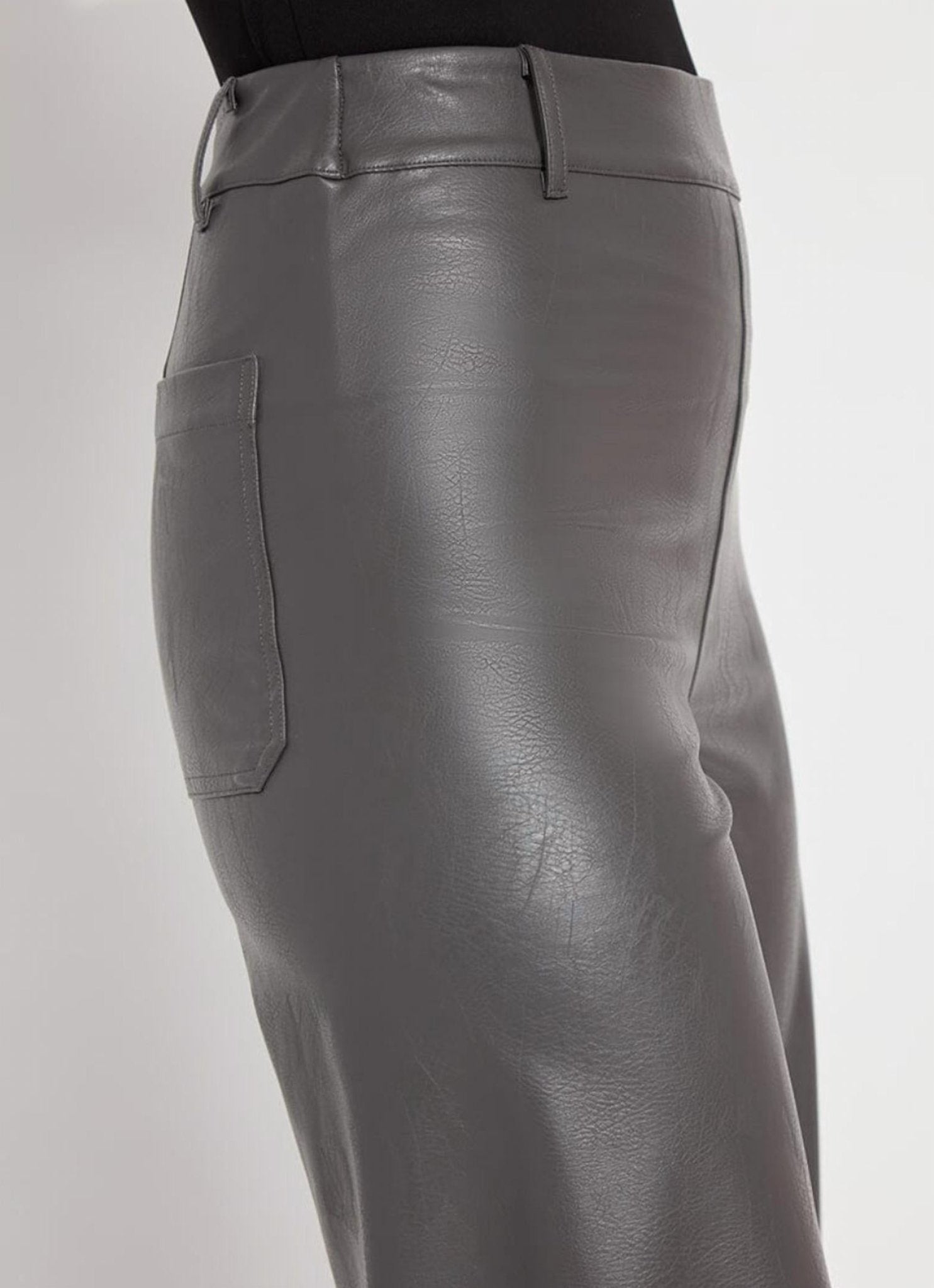 Lysse - Vegan Leather Wide Leg Pants - clothing - grey - pants