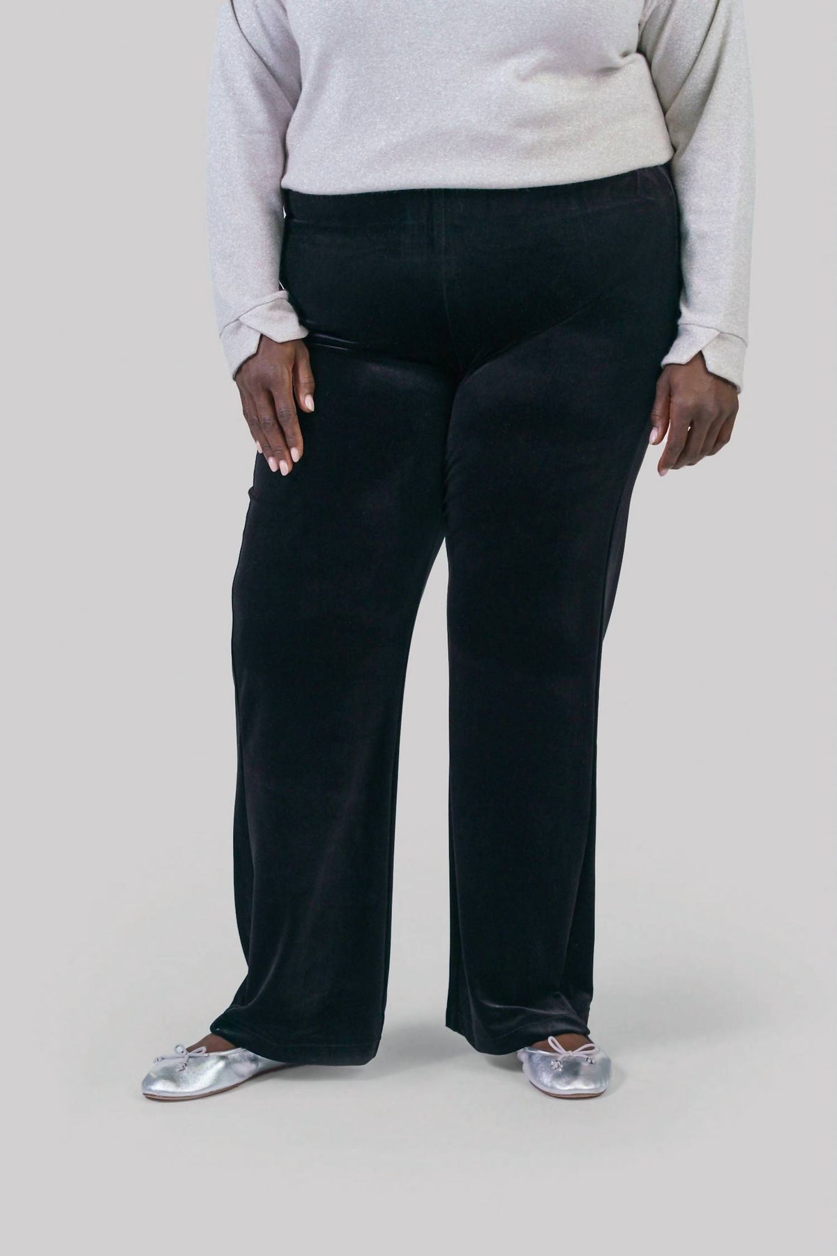 Lysse - Velvet Wide Leg Pants - Plus