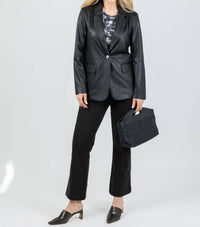 Lysse - Women's Versatile Vegan Leather Blazer