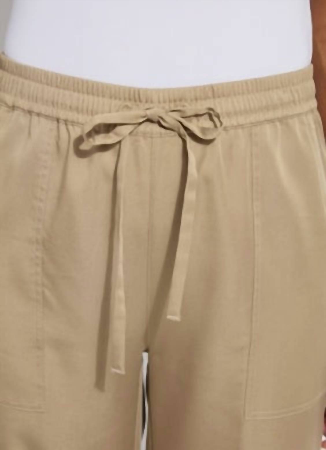 Lysse - Zena Drawstring Ankle Wide Leg - brown - clothing - pants
