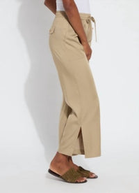 Lysse - Zena Drawstring Ankle Wide Leg - brown - clothing - pants