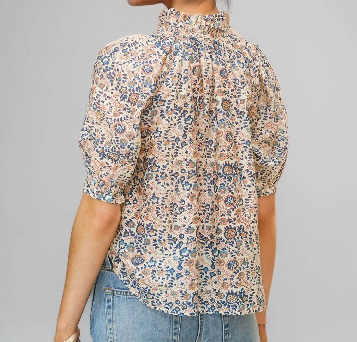 M.A.B.E. - Women's Cass Floral Print Blouse