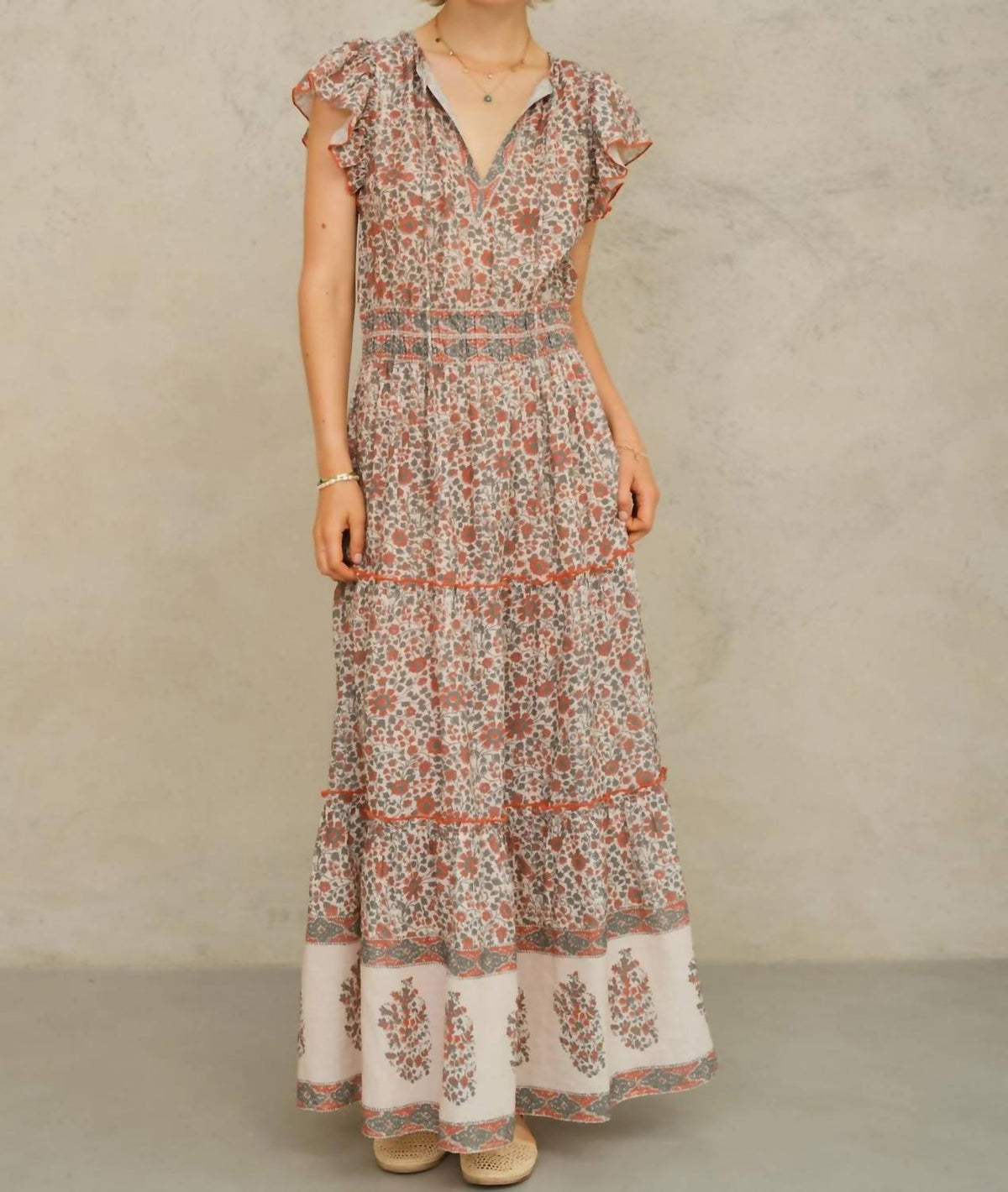 M.A.B.E. - Della Print Maxi Dress