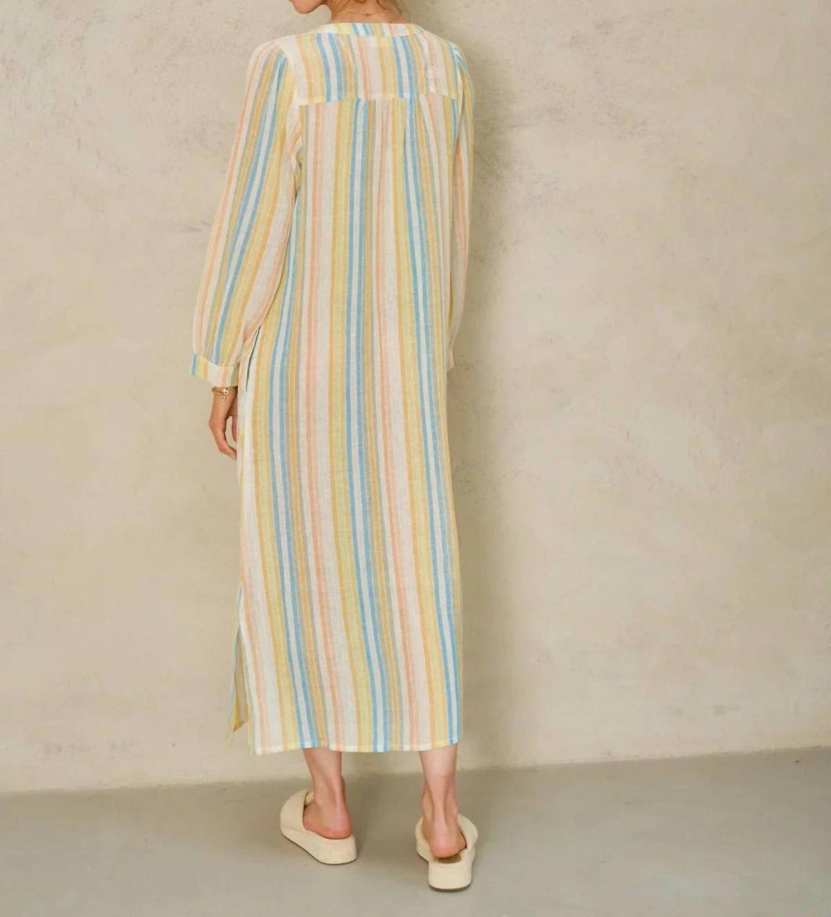 M.A.B.E. - Kori Stripe Kaftan Midi Dress