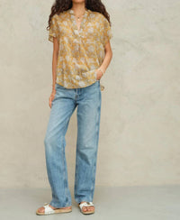 M.A.B.E. - Tulsi Print Short Sleeve Top