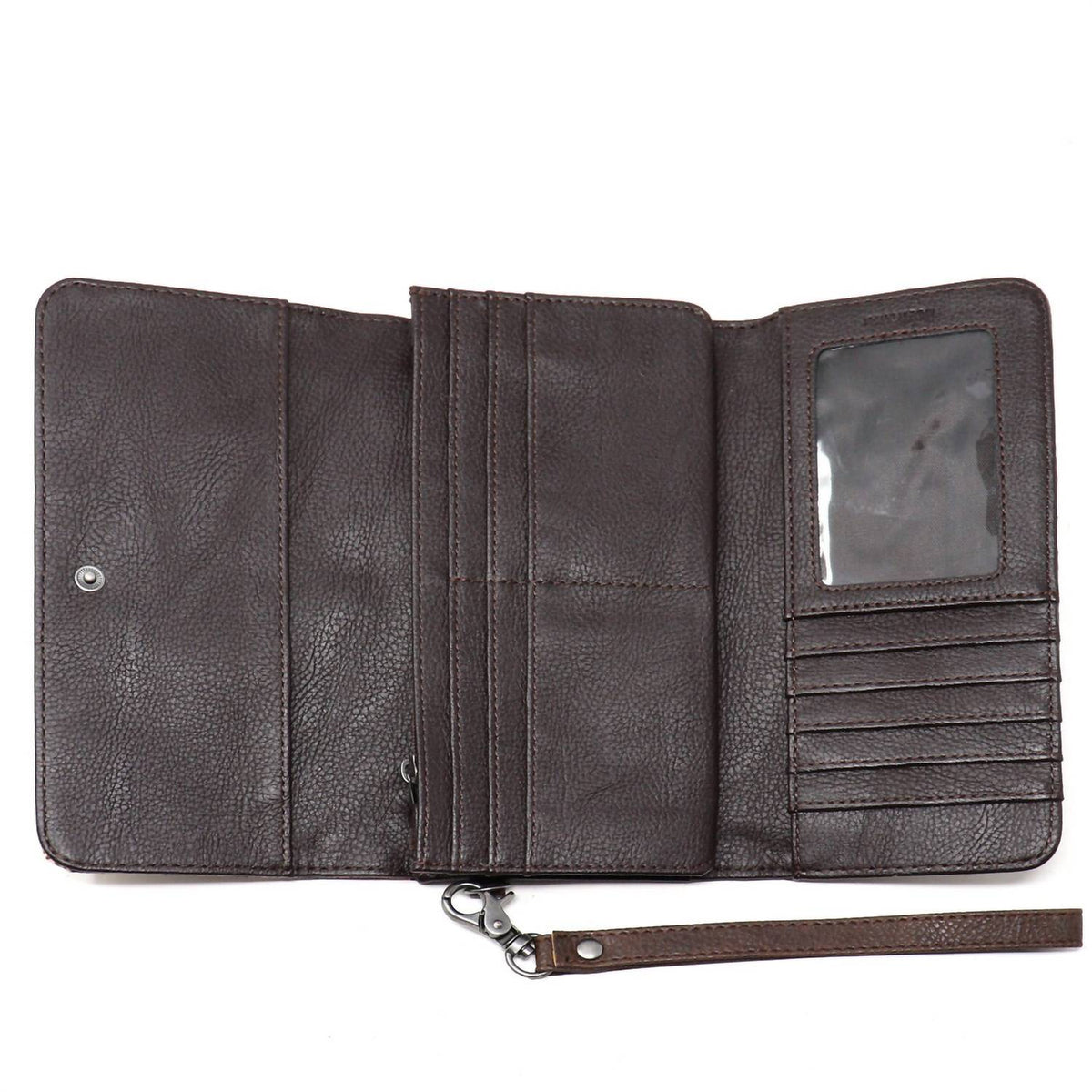 M.A.B.E. - Women's Studded Python Print Clutch Wallet