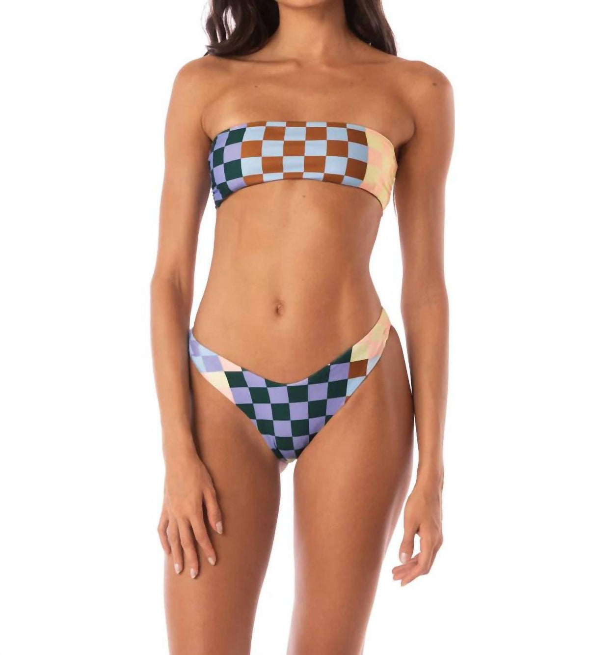 Maaji - Chess Amalie Strapless Bandeau Bikini Top