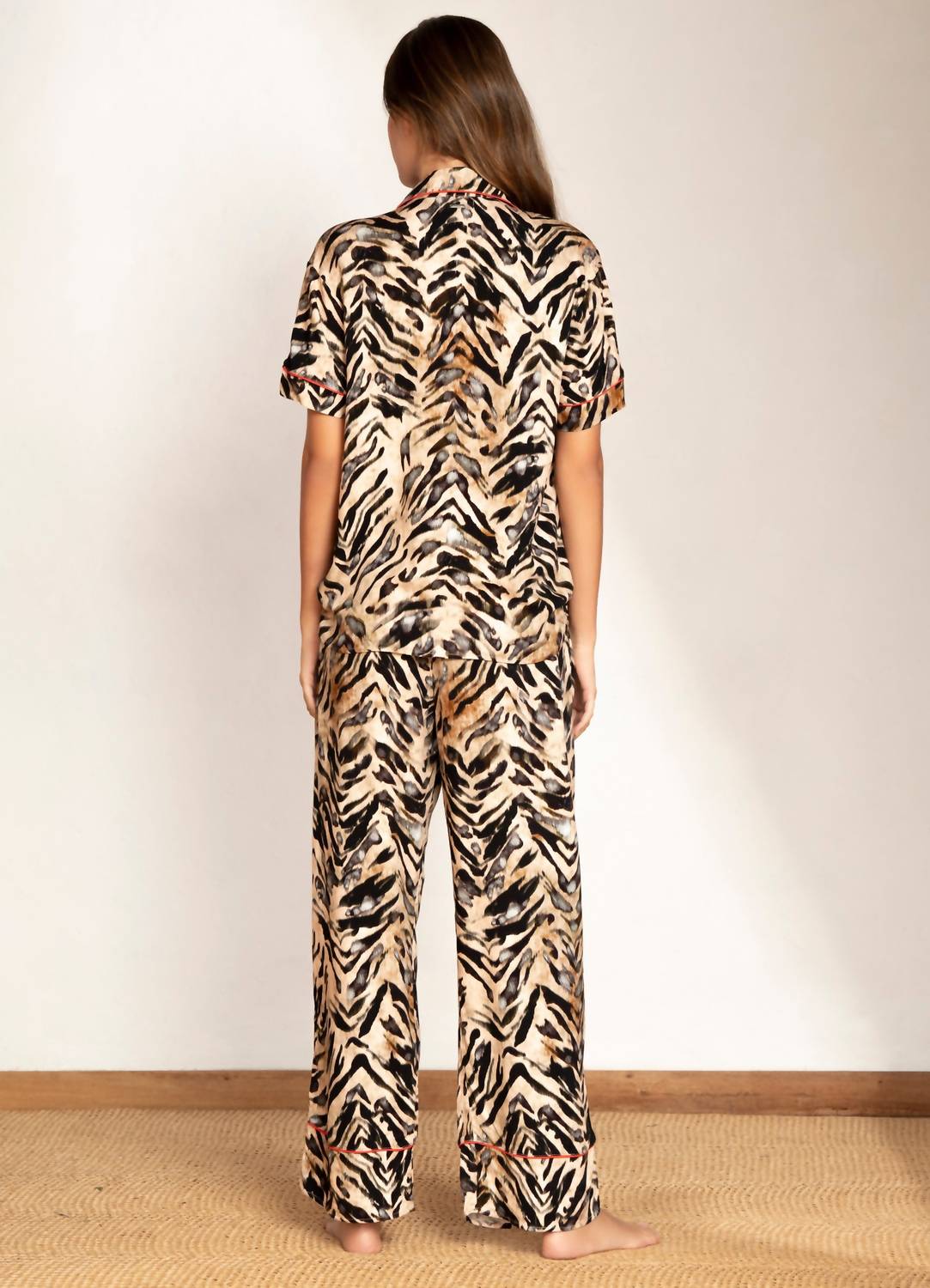 Maaji - Sand Zebra Kameli Top And Pant Set