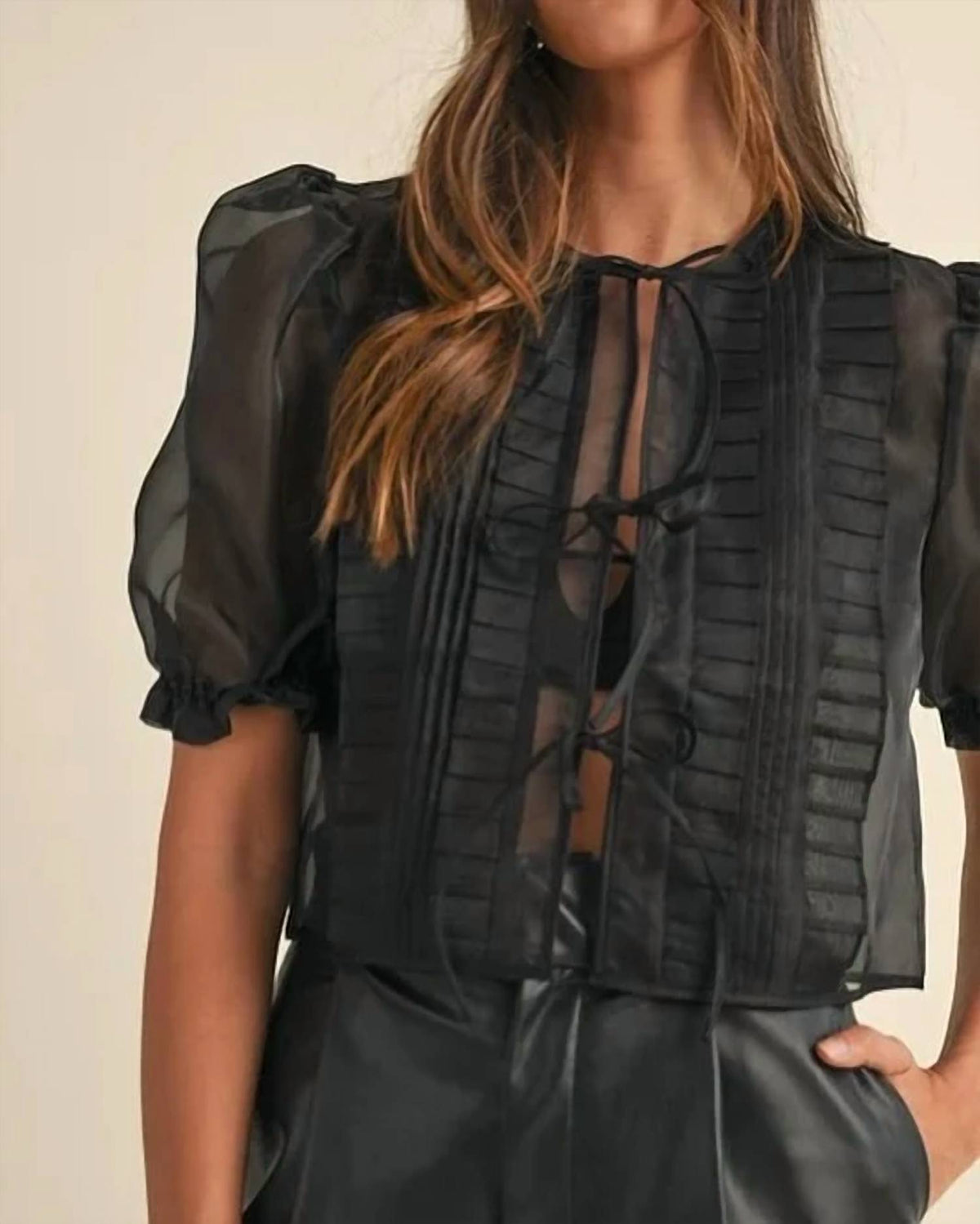 Mable - Clara Tie Front Top