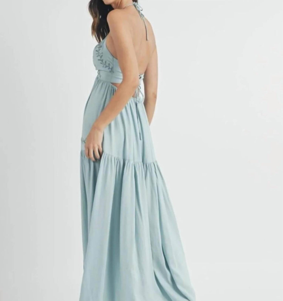 Mable - Flora Halter Maxi Dress