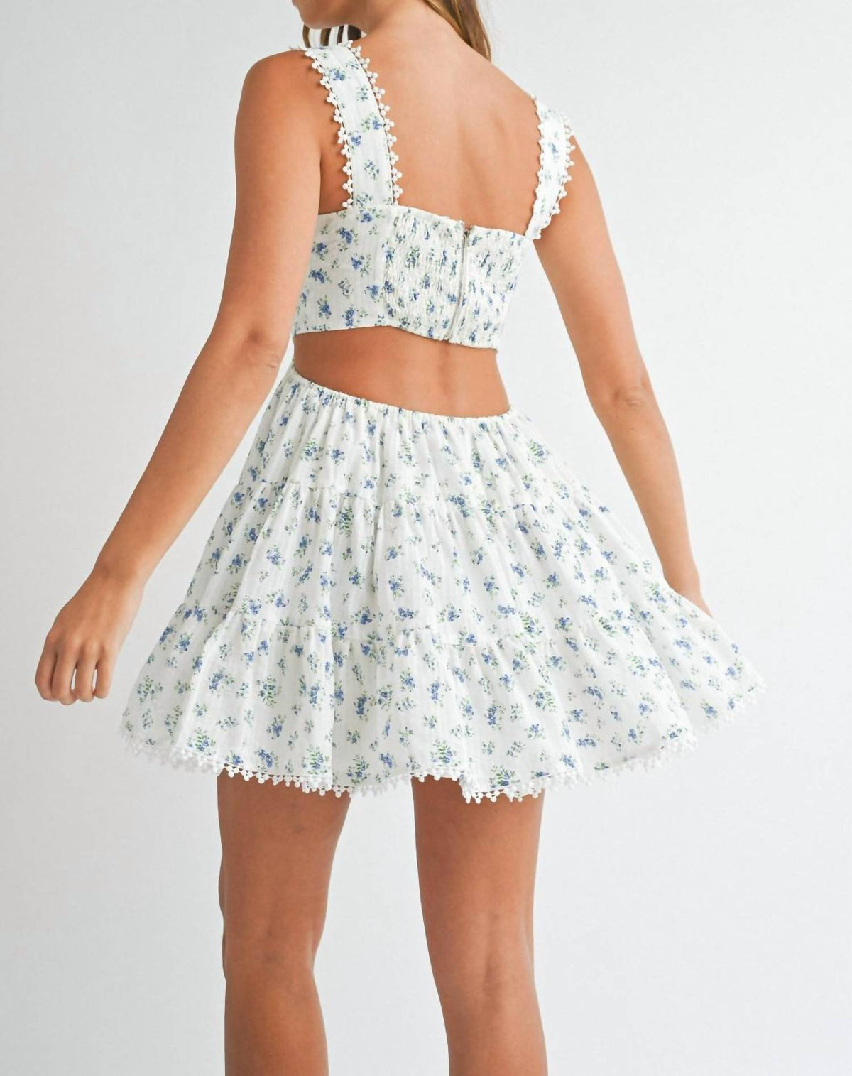 Mable - Floral Cutout Dress