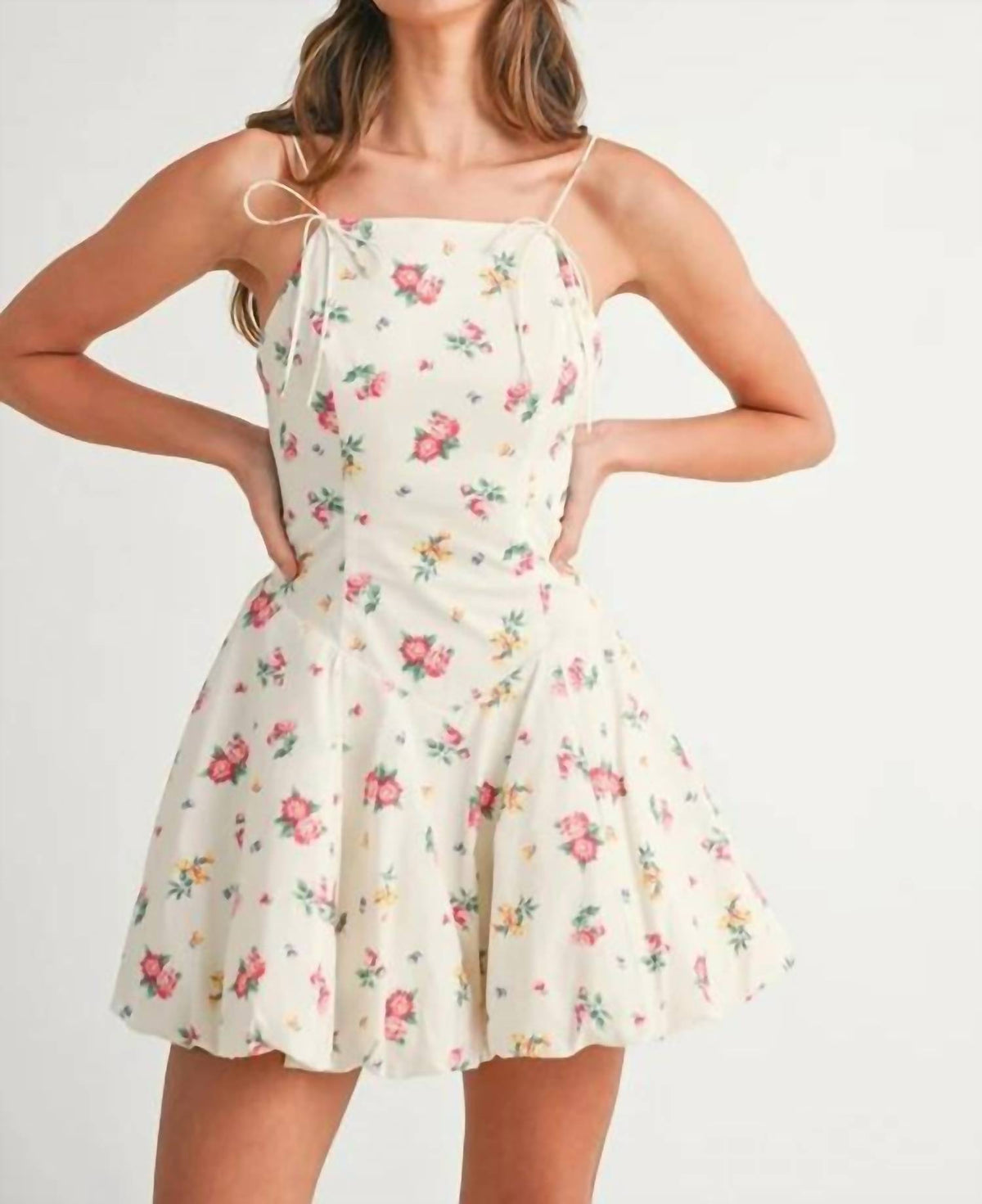 Mable - Floral Print Mini Dress